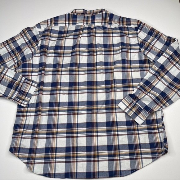 Old Navy Shirt Button Plaid Oxford Cotton Slim Fit Gorp Outdoor Hiking Western - Picture 4 of 11